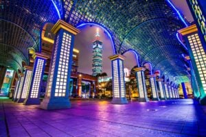 Cityscape in Taipei, Taiwan.