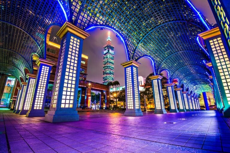 Cityscape in Taipei, Taiwan.